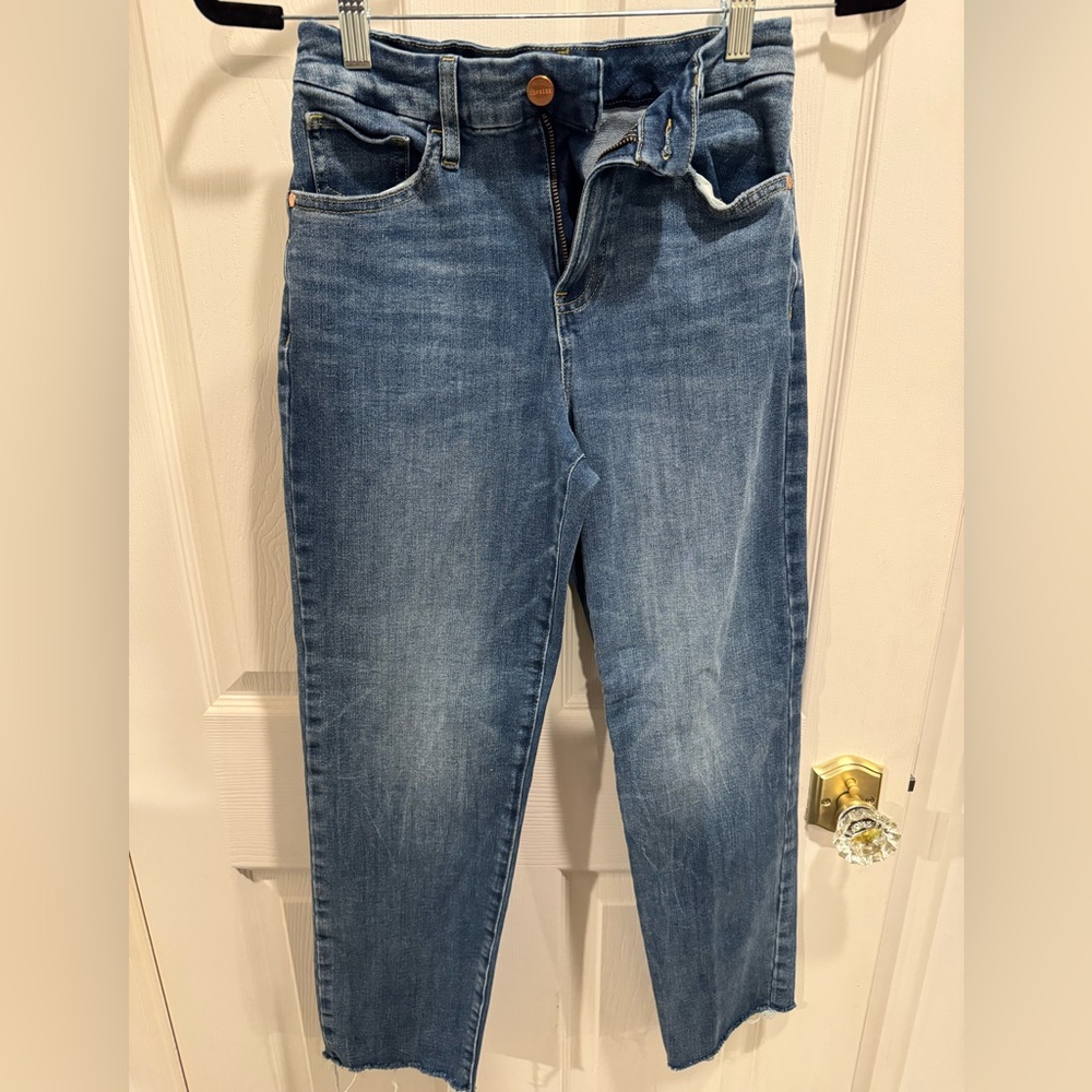 Express Straight Ankle High Rise Jeans